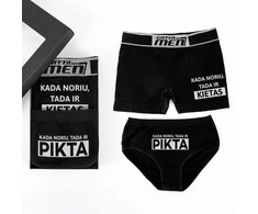 Apatinių rinkinys porai "Kietas ir pikta"