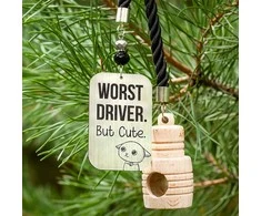 Automobilio kvapukas "Worst driver, but cute"