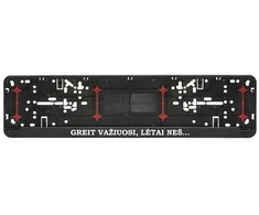 Automobilio numerių rėmelis "Greit važiuosi, lėtai neš"