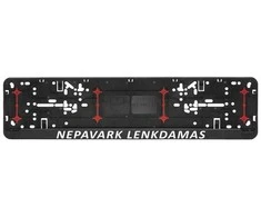 Automobilio numerių rėmelis "Nepavark lenkdamas"