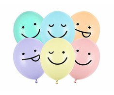 Party Deco Balionai "Faces" (6vnt)