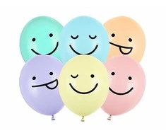 Party Deco Balionai "Faces" (6vnt)