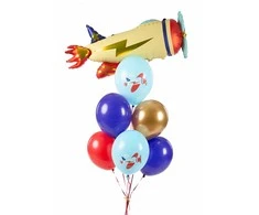 Party Deco Balionai "Lėktuvėlis" (6vnt)