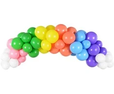 PartyDeco Balionų girlianda "Rainbow" (60vnt, 200cm)