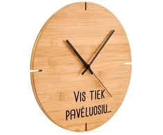 Bambukinis sieninis laikrodis "Vis tiek pavėluosiu..."