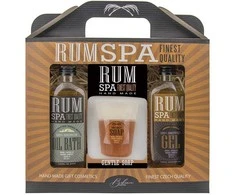 Bohemia Gifts Kosmetikos dovanų rinkinys "RUM SPA" - dušo želė (100ml), vonios putos (100ml) ir rankų muilas (70g)