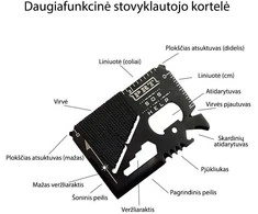 Daugiafunkcinė stovyklautojo kortelė
