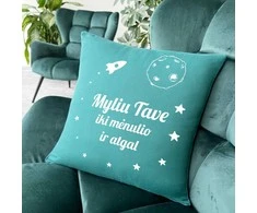 Dekoratyvinė pagalvėlė "Iki mėnulio ir atgal"