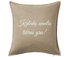 Dekoratyvinė pagalvėlė "Kalėdų senelis tikrai yra"