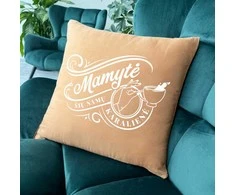 Dekoratyvinė pagalvėlė "Mamytė - namų karalienė"
