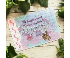 Dėlionė "Ar būsite mano Krikšto tėveliais?", rožinė - 120 detalių