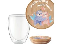 Dvigubo stiklo puodelis "Gražios dienos, mano Meile", 350ml