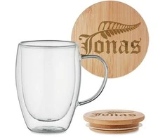 Dvigubo stiklo puodelis "Jonas"