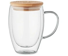 Dvigubo stiklo puodelis "Mama" 350ml