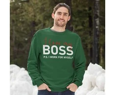 Džemperis "I love my Boss" (be kapišono)