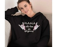 Džemperis "Mama dirba be išeiginių"