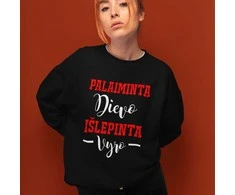 Džemperis "Palaiminta Dievo, išlepinta vyro" (be kapišono)