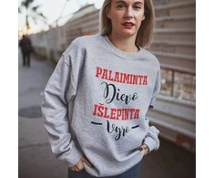 Džemperis "Palaiminta Dievo, išlepinta vyro" (be kapišono)