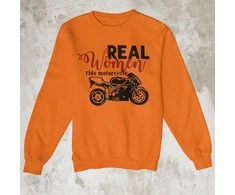 Džemperis "Real women ride motorcycle" (be kapišono)