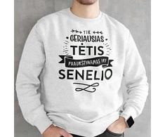 Džemperis "Tik geriausias tėtis paaukštintas iki senelio" (be kapišono)