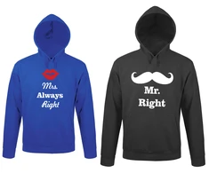 Džemperių komplektas "Mr. Right ir Mrs. always right"