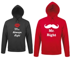 Džemperių komplektas "Mr. Right ir Mrs. always right"