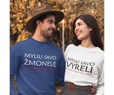 Džemperių komplektas "Myliu, nes..." (be kapišono)