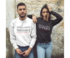 Džemperių komplektas "Myliu, nes..." (be kapišono)