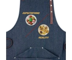 Džinsinė prijuostė "Expectation vs reality"