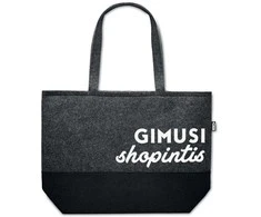 Eko-veltinio pirkinių krepšys "Gimusi shopintis"