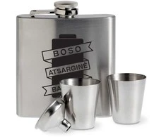 Gertuvės rinkinys su taurelėmis ir piltuvėliu "Boso baterija" (180ml)