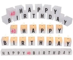 Gimtadienio žvakučių rinkinys "40"