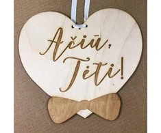 Graviruota medinė lentelė "Ačiū, Tėti!"