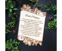 Graviruota medinė lentelė "Šių metų pažadas"