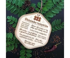 Graviruota medinė lentelė "Ūkininko taisyklės"