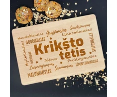 Graviruota medinė pjaustymo lentelė "Krikšto tėtis"