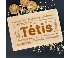Graviruota medinė pjaustymo lentelė "Tėtis"