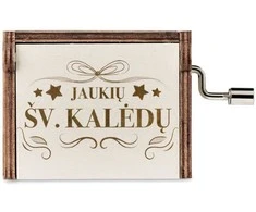 Graviruota muzikinė dėžutė „Jaukių Šv. Kalėdų“
