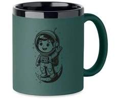 Graviruotas puodelis "He is an astronaut"