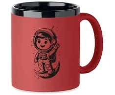 Graviruotas puodelis "He is an astronaut"