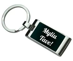 Graviruotas raktų pakabukas "Myliu Tave!"
