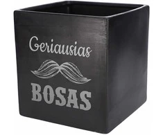 Graviruotas vazonas "Geriausias bosas"