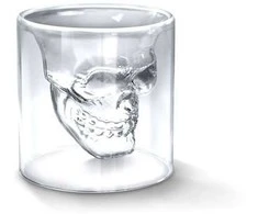 Kaukolės formos stikliukas "DOOMED", 75ml
