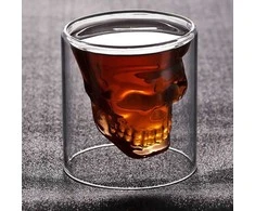 Kaukolės formos stikliukas "DOOMED", 75ml