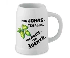 Keramikinis bokalas "Kur Jonas, ten šventė"