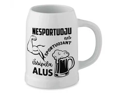 Keramikinis bokalas "Nesportuoju"