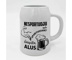 Keramikinis bokalas "Nesportuoju"