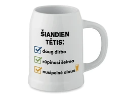 Keramikinis bokalas "Šiandien tėtis..."