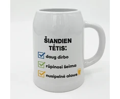 Keramikinis bokalas "Šiandien tėtis..."