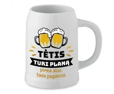 Keramikinis bokalas "Tėtis turi planą"